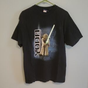 Yoda With Light Saber Tshirt